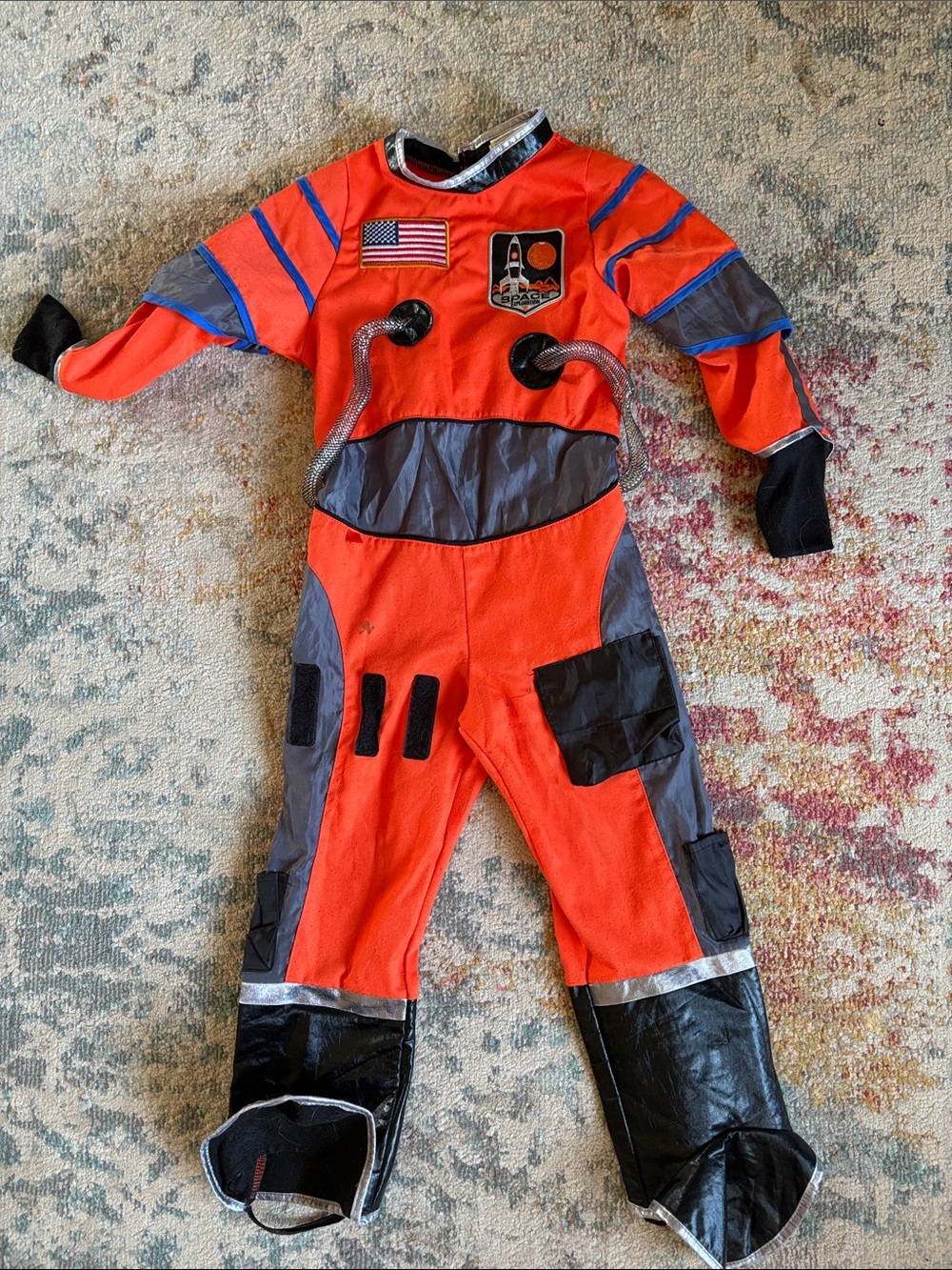 Kids Orange and Gray Space Astronaut Costume - Brand Unbranded